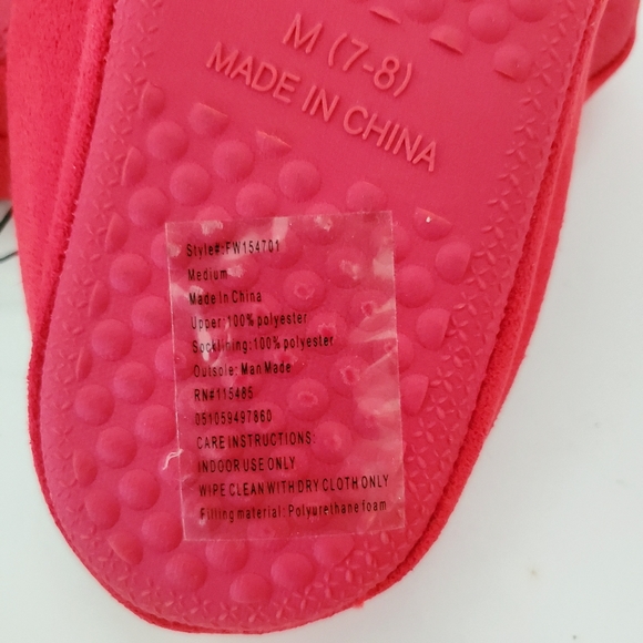 Rest your Soles Red Reindeer Slippers M 7-8 - Picture 5 of 5